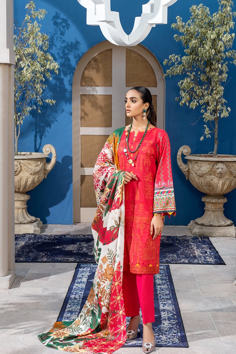 Rang Rasiya Mahi Cotail Linen Embroidered 3pc Suit RR-MH-CL-21-D7 - FaisalFabrics.pk