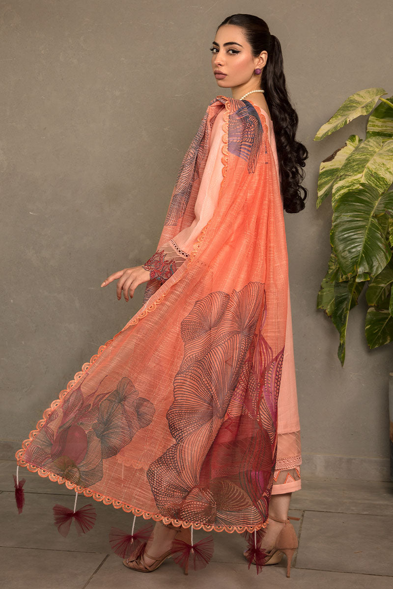 Rang Rasiya Florence Embroidered Lawn Unstitched 3Pc Suit D-04 Camellia