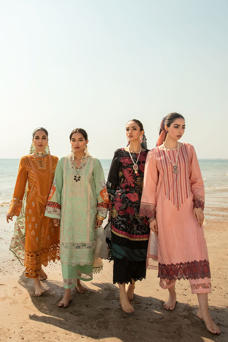 Rang Rasiya Florence Embroidered Lawn Unstitched 3Pc Suit D-04 Camellia
