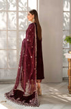Asimah Khan Makhmal Festive Unstitched Velvet 3Pc Suit - RUBY