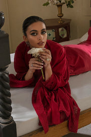 Cross Stitch Chikankari Lawn Unstitched 3 Piece Suit - RUBY RED