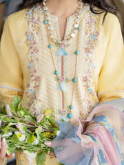Mushq Lawana Embroidered Luxury Lawn Unstitched 3Pc Suit MSL-23-12 Rada
