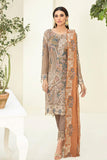 Ramsha Chevron Vol-03 Luxury Chiffon Collection 2021 3pc Suit A-302 - FaisalFabrics.pk