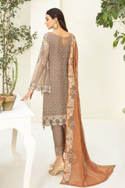 Ramsha Chevron Vol-03 Luxury Chiffon Collection 2021 3pc Suit A-302 - FaisalFabrics.pk