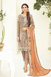 Ramsha Chevron Vol-03 Luxury Chiffon Collection 2021 3pc Suit A-302 - FaisalFabrics.pk