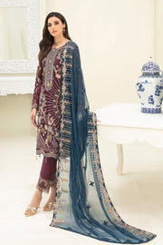 Ramsha Chevron Vol-03 Luxury Chiffon Collection 2021 3pc Suit A-303 - FaisalFabrics.pk