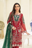 Ramsha Chevron Vol-03 Luxury Chiffon Collection 2021 3pc Suit A-308 - FaisalFabrics.pk