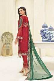 Ramsha Chevron Vol-03 Luxury Chiffon Collection 2021 3pc Suit A-308 - FaisalFabrics.pk