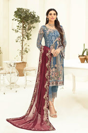 Ramsha Chevron Vol-03 Luxury Chiffon Collection 2021 3pc Suit A-311 - FaisalFabrics.pk
