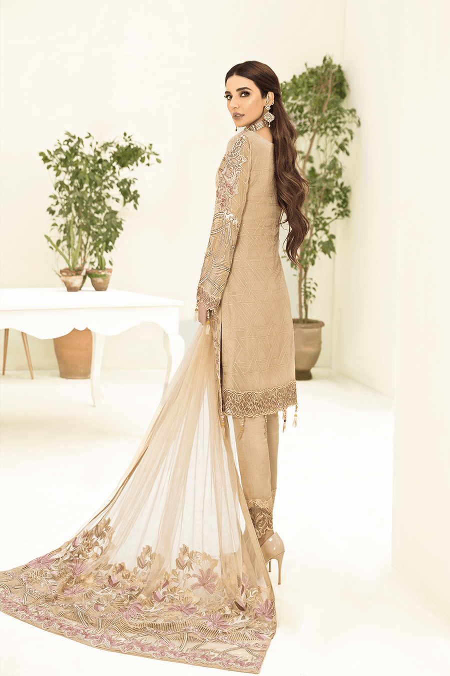 Ramsha Chevron Vol-03 Luxury Chiffon Collection 2021 3pc Suit A-312 - FaisalFabrics.pk