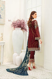 Ramsha Luxury Embroidered Chiffon Unstitched 3Pc Suit F-1901 - FaisalFabrics.pk