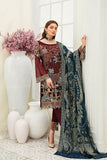 Ramsha Luxury Embroidered Chiffon Unstitched 3Pc Suit F-1901 - FaisalFabrics.pk