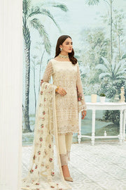 Ramsha Luxury Embroidered Chiffon Unstitched 3Pc Suit F-1904 - FaisalFabrics.pk