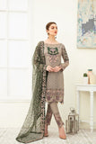 Ramsha Luxury Embroidered Chiffon Unstitched 3Pc Suit F-1906 - FaisalFabrics.pk