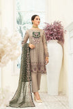 Ramsha Luxury Embroidered Chiffon Unstitched 3Pc Suit F-1906