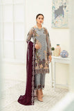 Ramsha Luxury Embroidered Chiffon Unstitched 3Pc Suit F-1909