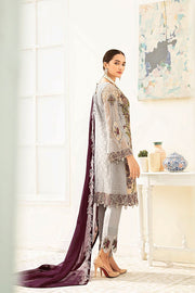 Ramsha Luxury Embroidered Chiffon Unstitched 3Pc Suit F-1909 - FaisalFabrics.pk