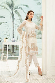 Ramsha Luxury Embroidered Chiffon Unstitched 3Pc Suit F-1910 - FaisalFabrics.pk