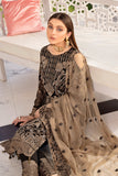 Ramsha Vol-20 Embroidered Luxury Chiffon Unstitched 3PCS Suit F-2001 - FaisalFabrics.pk