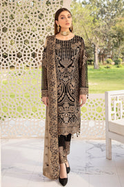 Ramsha Vol-20 Embroidered Luxury Chiffon Unstitched 3PCS Suit F-2001 - FaisalFabrics.pk