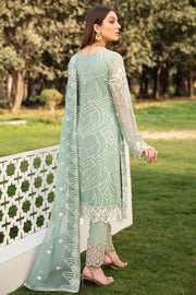 Ramsha Vol-20 Embroidered Luxury Chiffon Unstitched 3PCS Suit F-2002 - FaisalFabrics.pk