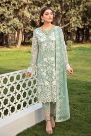 Ramsha Vol-20 Embroidered Luxury Chiffon Unstitched 3PCS Suit F-2002 - FaisalFabrics.pk