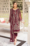 Ramsha Vol-20 Embroidered Luxury Chiffon Unstitched 3PCS Suit F-2003 - FaisalFabrics.pk