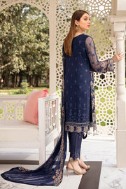 Ramsha Vol-20 Embroidered Luxury Chiffon Unstitched 3PCS Suit F-2005 - FaisalFabrics.pk