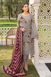 Ramsha Vol-20 Embroidered Luxury Chiffon Unstitched 3PCS Suit F-2006 - FaisalFabrics.pk