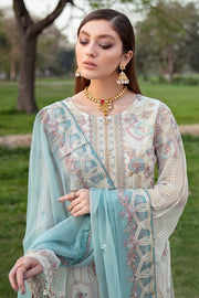 Ramsha Vol-20 Embroidered Luxury Chiffon Unstitched 3PCS Suit F-2008 - FaisalFabrics.pk