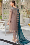 Ramsha Vol-20 Embroidered Luxury Chiffon Unstitched 3PCS Suit F-2009 - FaisalFabrics.pk