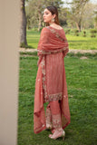 Ramsha Vol-20 Embroidered Luxury Chiffon Unstitched 3PCS Suit F-2010 - FaisalFabrics.pk