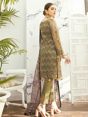 Ramsha Minhal Vol 2 Embroidered Organza Collection 2020 3Pc Suit M-203 - FaisalFabrics.pk