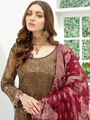 Ramsha Minhal Vol 2 Embroidered Organza Collection 2020 3Pc Suit M-206 - FaisalFabrics.pk