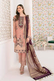 Ramsha Minhal Vol 3 Embroidered Chiffon Unstitched 3Pc Suit M-302 - FaisalFabrics.pk