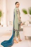 Ramsha Minhal Vol 3 Embroidered Chiffon Unstitched 3Pc Suit M-304 - FaisalFabrics.pk