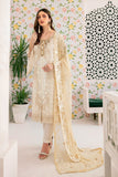 Ramsha Minhal Vol 3 Embroidered Chiffon Unstitched 3Pc Suit M-307 - FaisalFabrics.pk