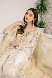 Ramsha Minhal Vol 3 Embroidered Chiffon Unstitched 3Pc Suit M-307 - FaisalFabrics.pk