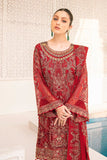 Ramsha Minhal Vol 3 Embroidered Chiffon Unstitched 3Pc Suit M-308 - FaisalFabrics.pk