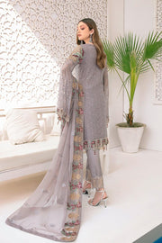 Ramsha Minhal Vol 3 Embroidered Chiffon Unstitched 3Pc Suit M-309 - FaisalFabrics.pk
