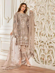 Ramsha Rangoon Luxury Chiffon Vol-4 Embroidered 3Pc Suit D-402 - FaisalFabrics.pk