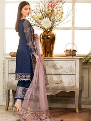 Ramsha Rangoon Luxury Chiffon Vol-4 Embroidered 3Pc Suit D-403 - FaisalFabrics.pk