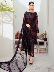 Ramsha Rangoon Luxury Chiffon Vol-6 Embroidered 3Pc Suit D-601 - FaisalFabrics.pk