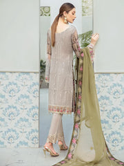 Ramsha Rangoon Luxury Chiffon Vol-6 Embroidered 3Pc Suit D-602 - FaisalFabrics.pk