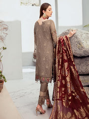 Ramsha Rangoon Luxury Chiffon Vol-6 Embroidered 3Pc Suit D-603 - FaisalFabrics.pk