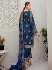 Ramsha Rangoon Luxury Chiffon Vol-6 Embroidered 3Pc Suit D-604 - FaisalFabrics.pk