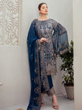 Ramsha Rangoon Luxury Chiffon Vol-6 Embroidered 3Pc Suit D-604 - FaisalFabrics.pk