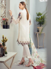 Ramsha Rangoon Luxury Chiffon Vol-6 Embroidered 3Pc Suit D-605 - FaisalFabrics.pk