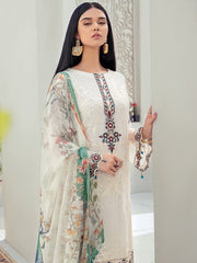 Ramsha Rangoon Luxury Chiffon Vol-6 Embroidered 3Pc Suit D-605 - FaisalFabrics.pk