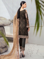 Ramsha Rangoon Luxury Chiffon Vol-6 Embroidered 3Pc Suit D-606 - FaisalFabrics.pk
